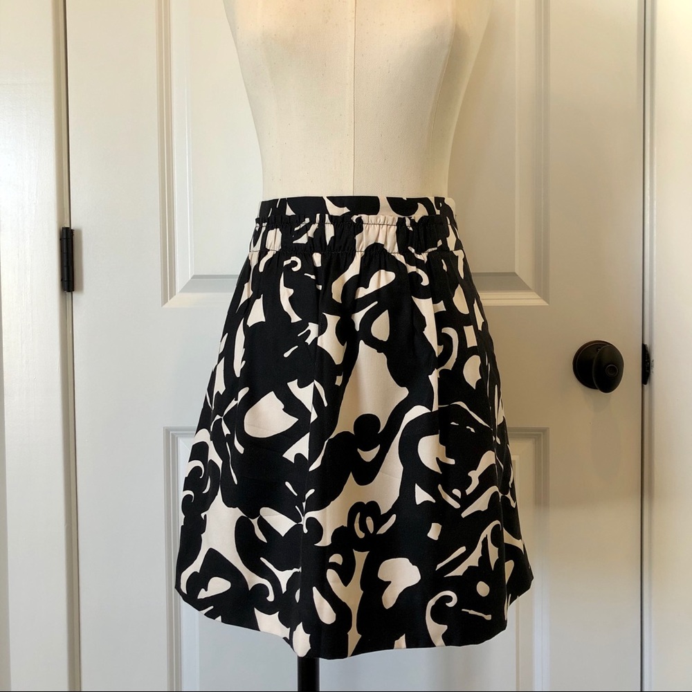 j. crew abstract ink blot skirt